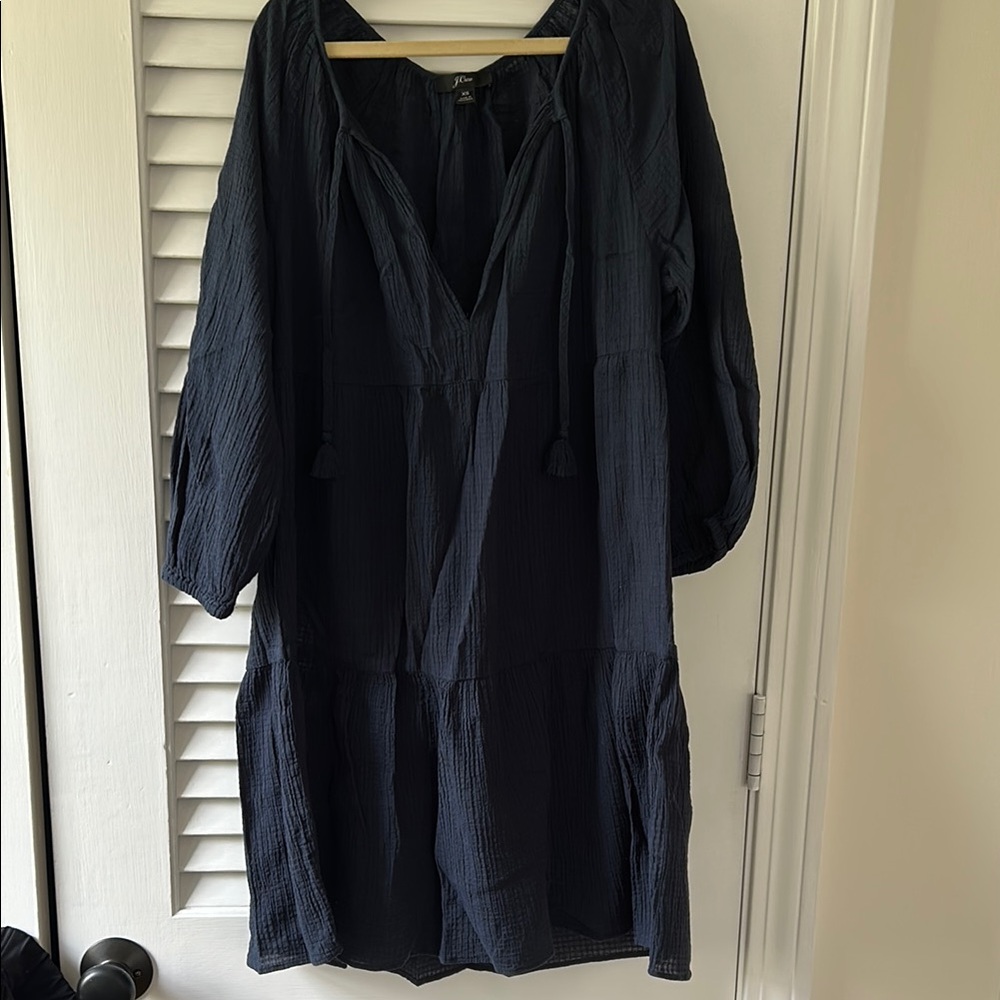 J Crew Navy Blue Women's Gauze Cover up dress